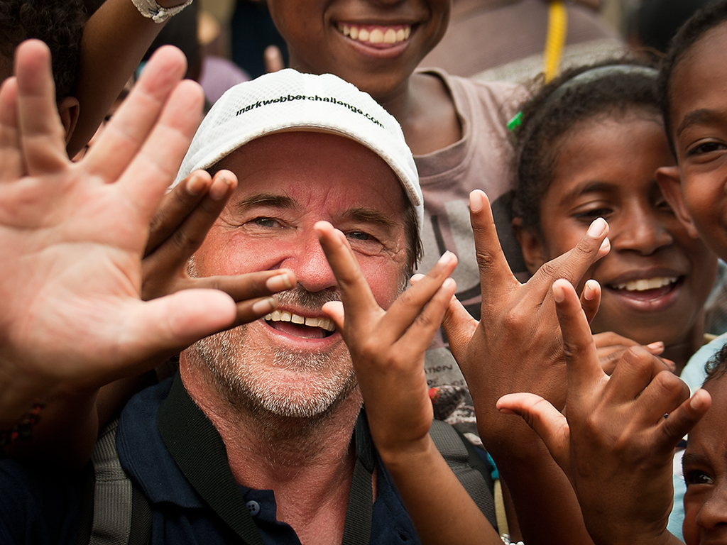 Teaching the kids of Kokas to do the “live long and prosper” hand sign