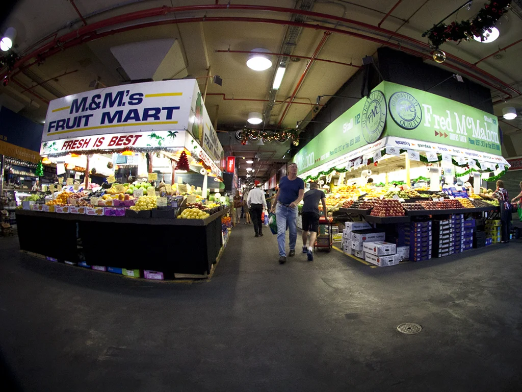 Looking back at one of the market lanes from Tbar.