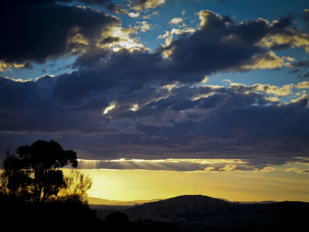 Sunset in the valley