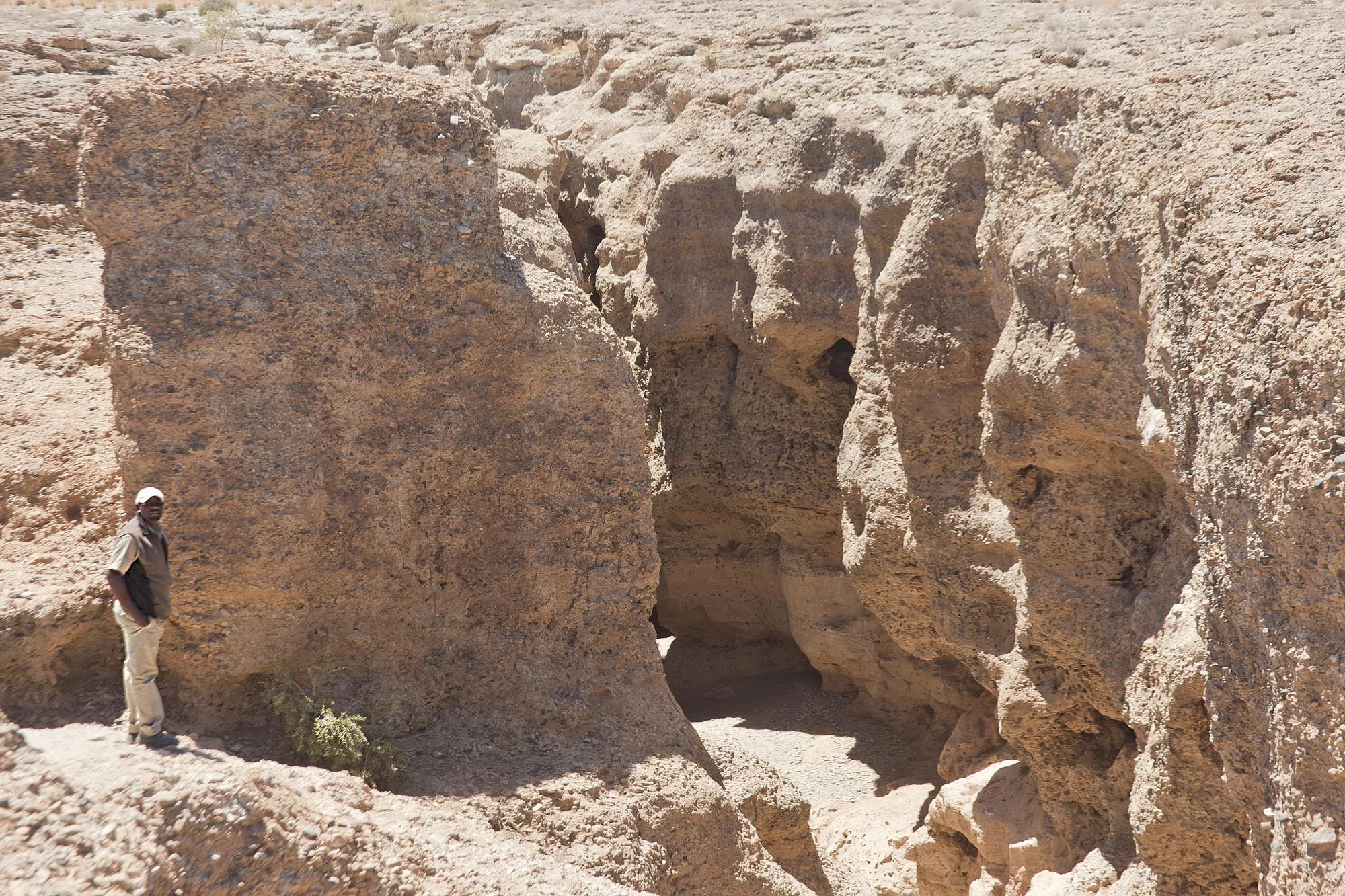 Looking down into the canyon