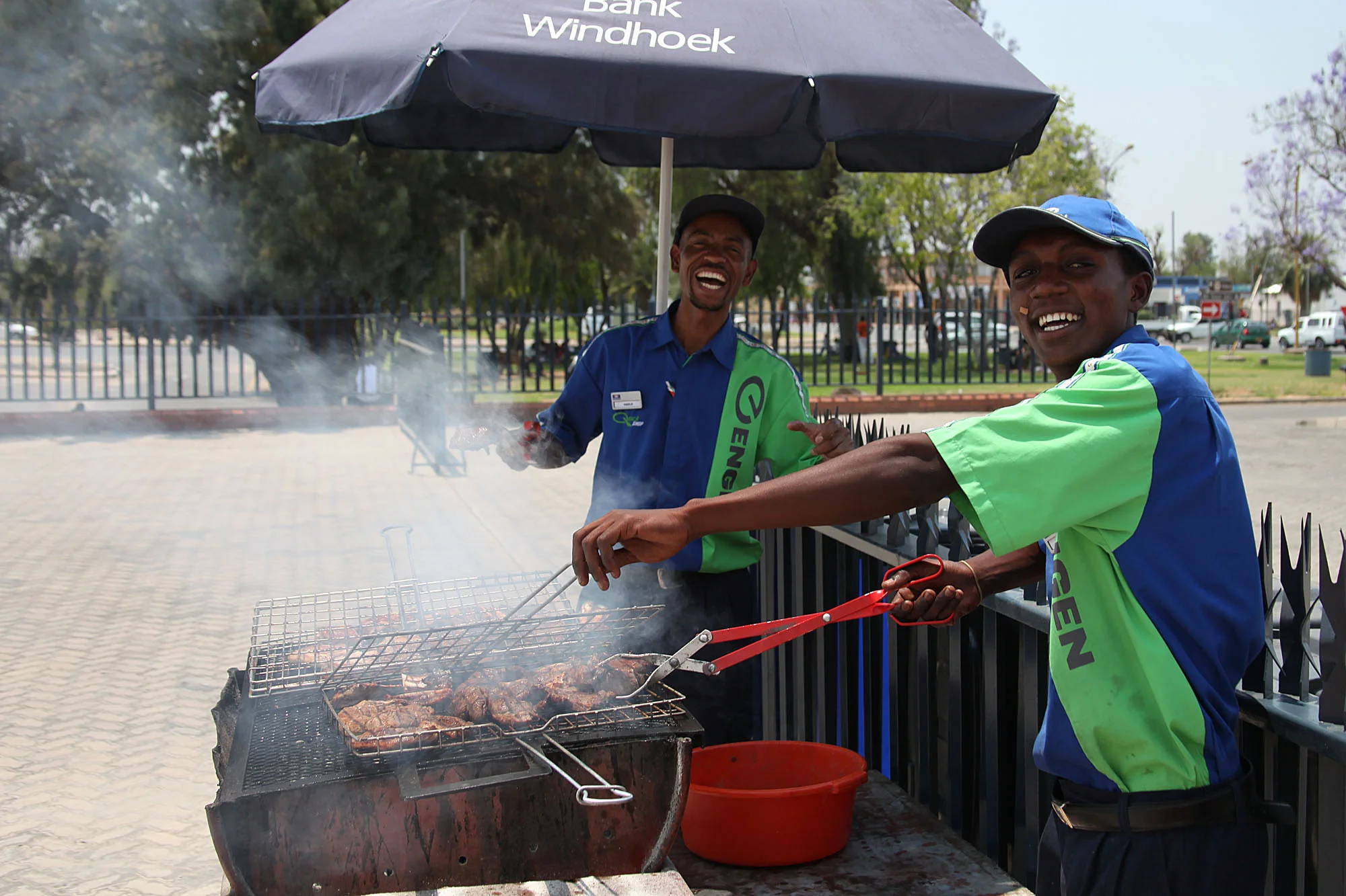 The guys at the BBQ