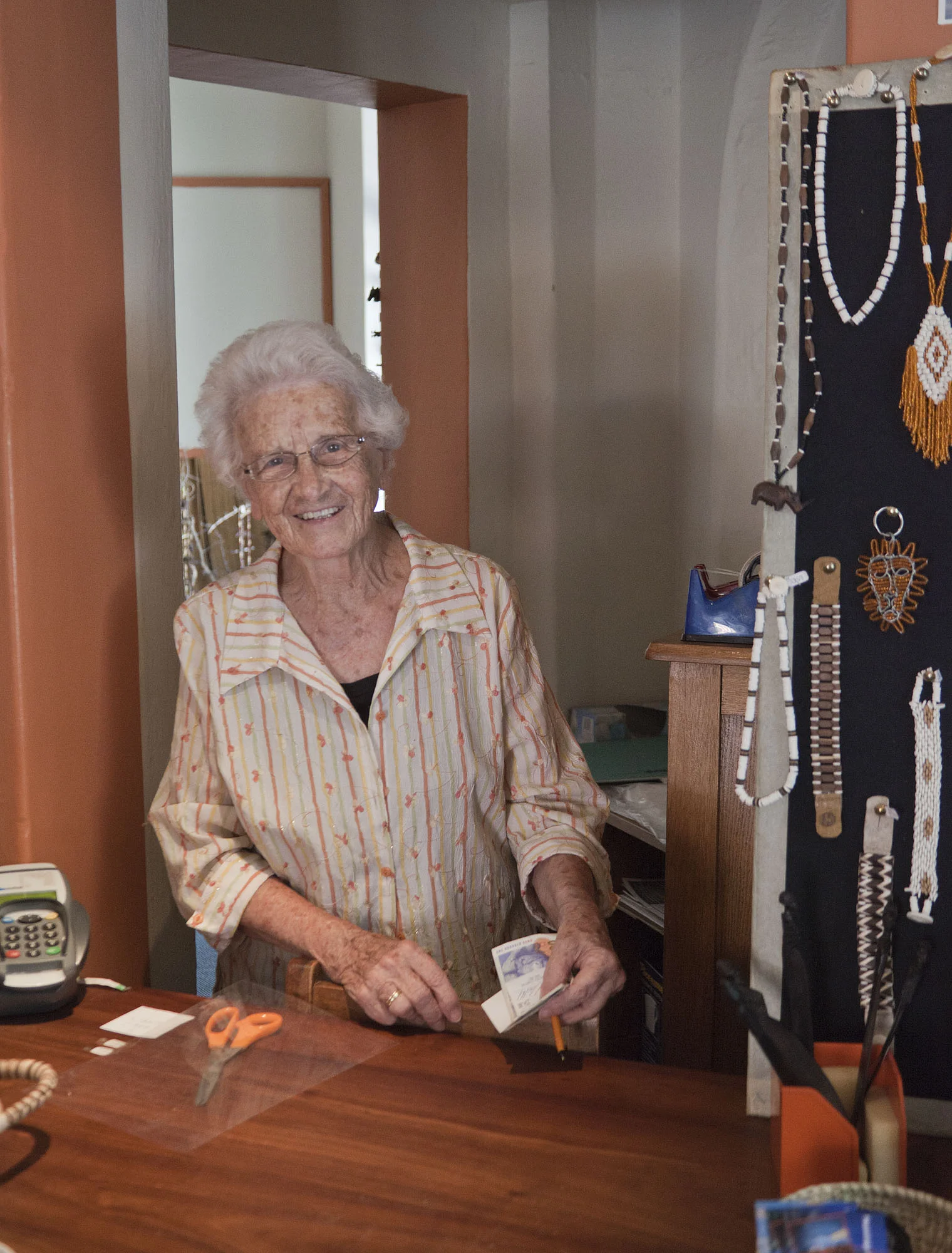 Alma in her shop