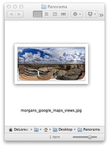 Equirectangular image without metadata