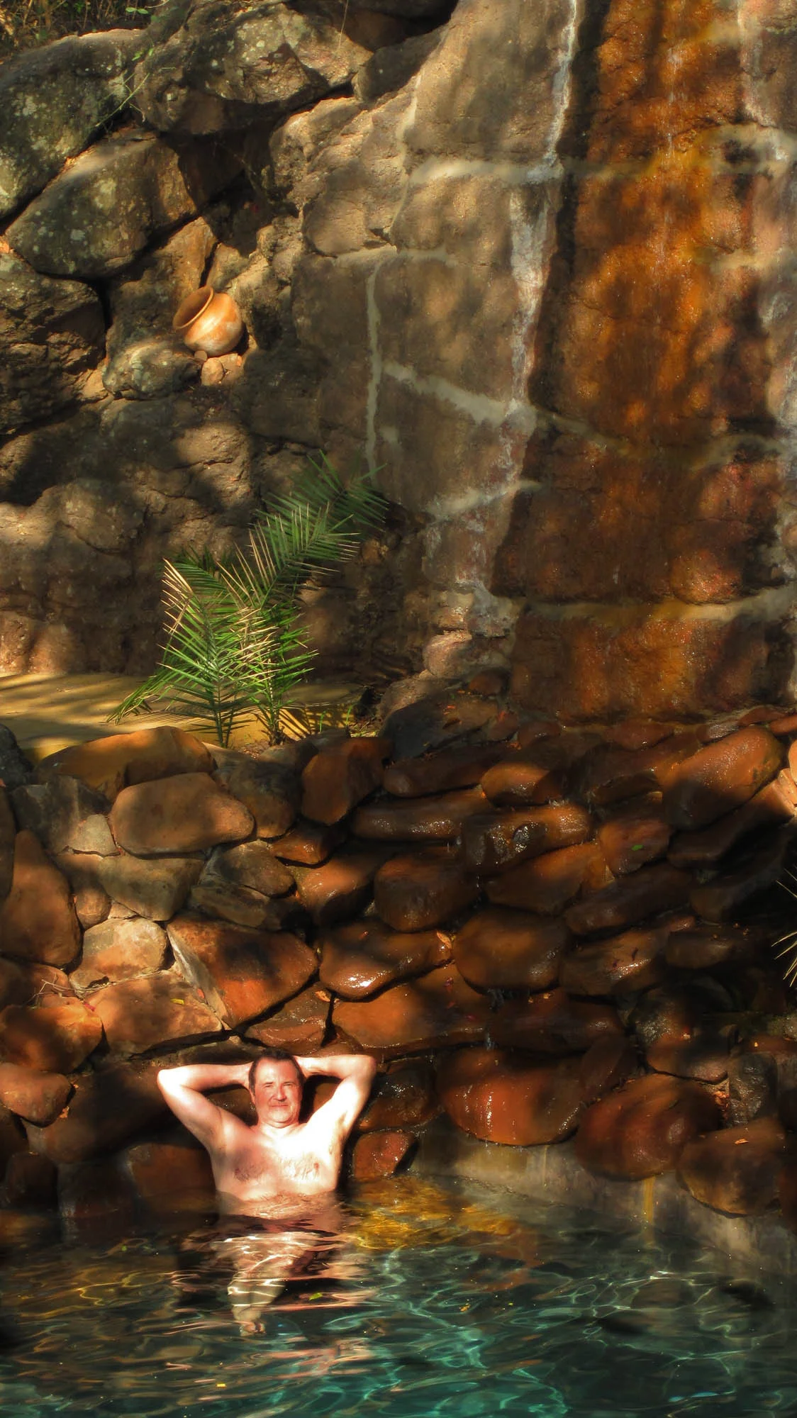 Relaxing in the Tongabezi pool