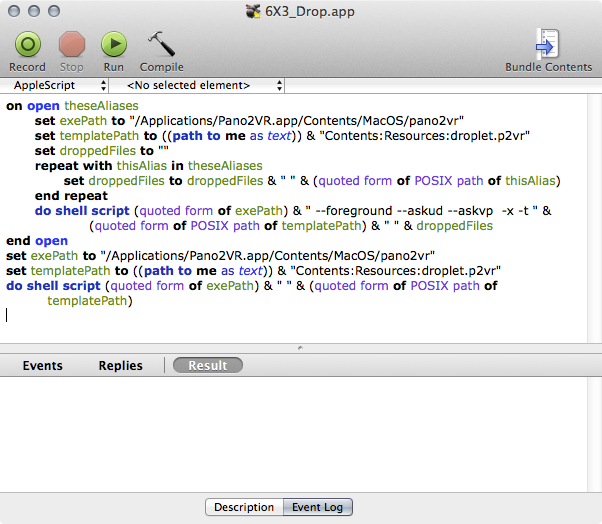 #3 AppleScript Editor window