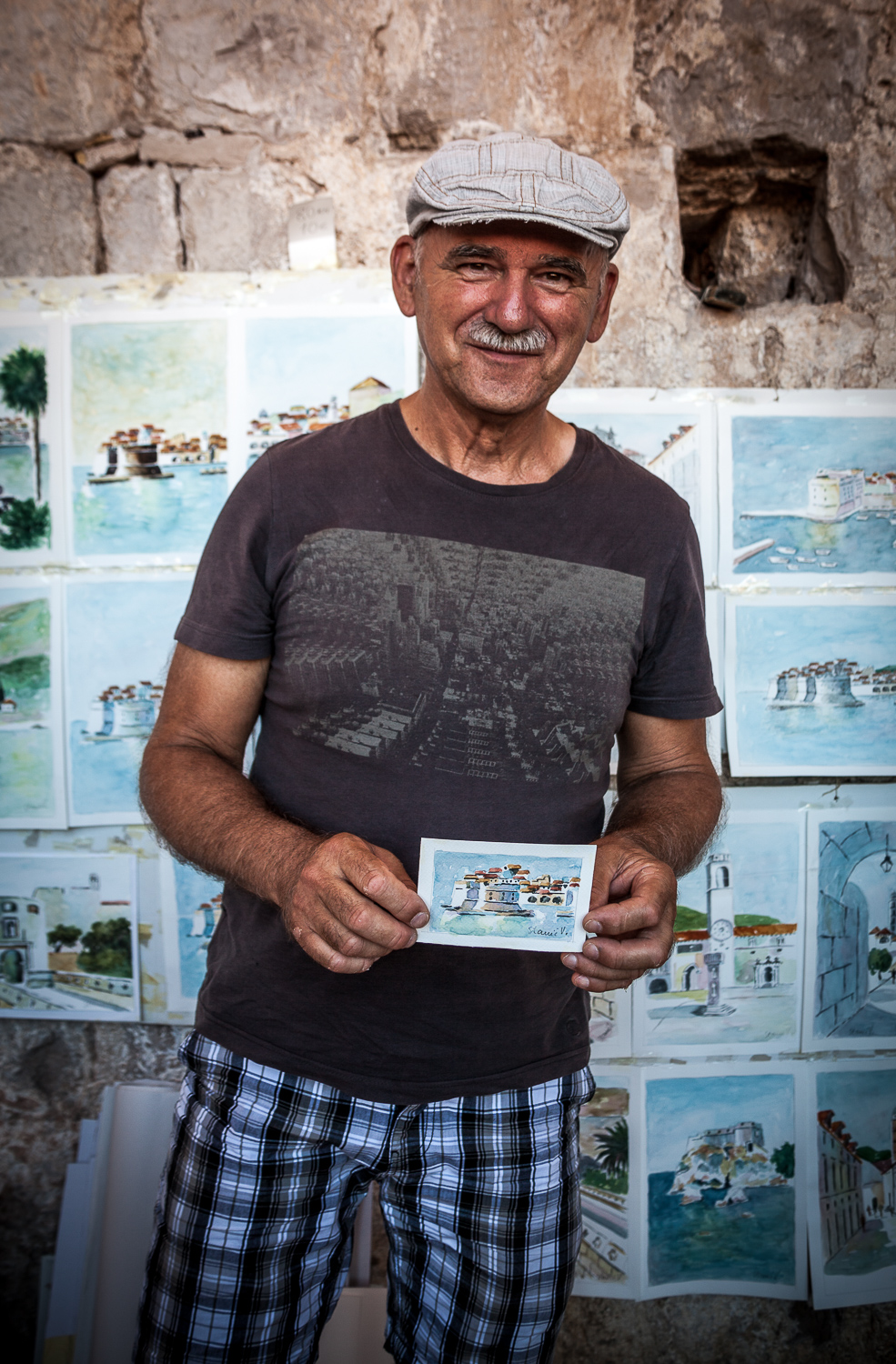 Velimir with his painting