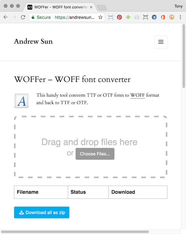 Converting .TTF & .OTF fonts to .WOFF