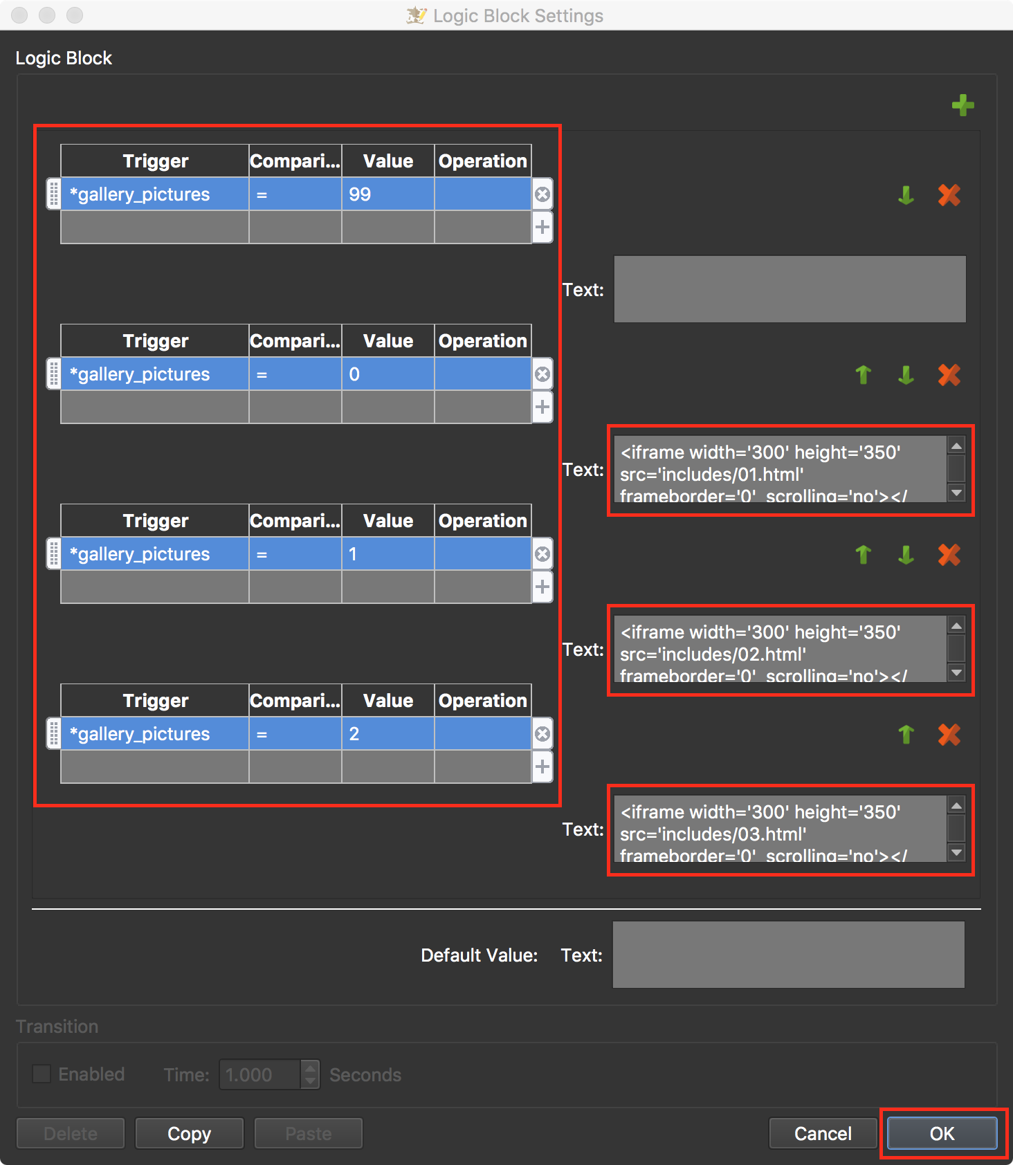 figure #17: 'gallery_pictures' 'text | text:' logic block