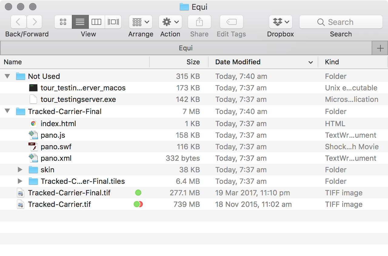 'Not Used' folder with removed files