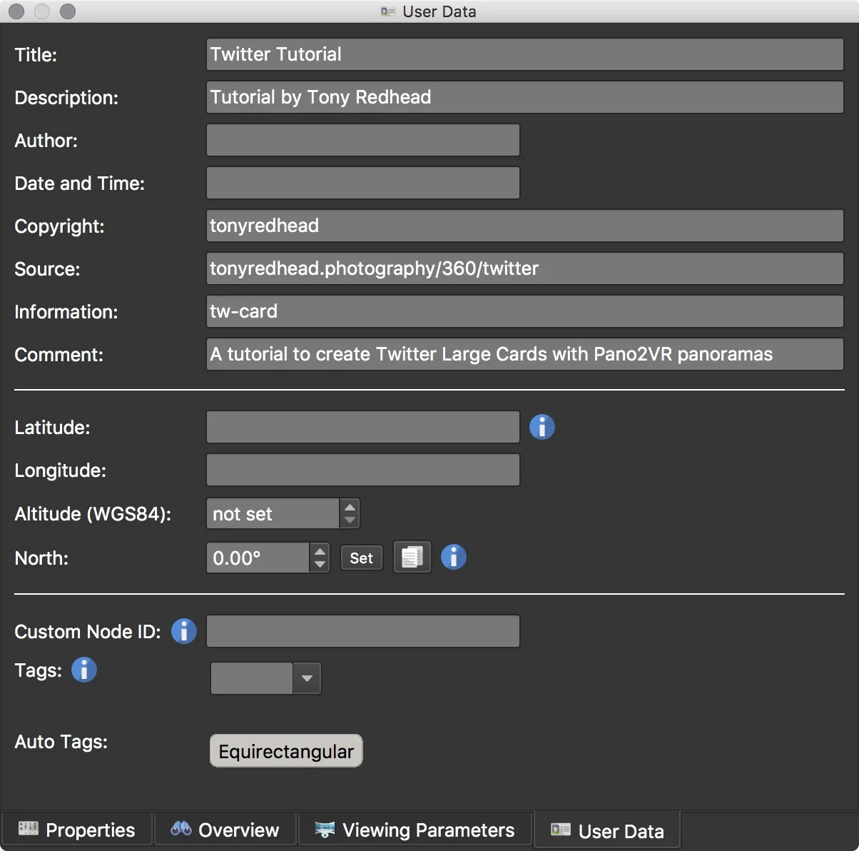 figure #5: User Data Information