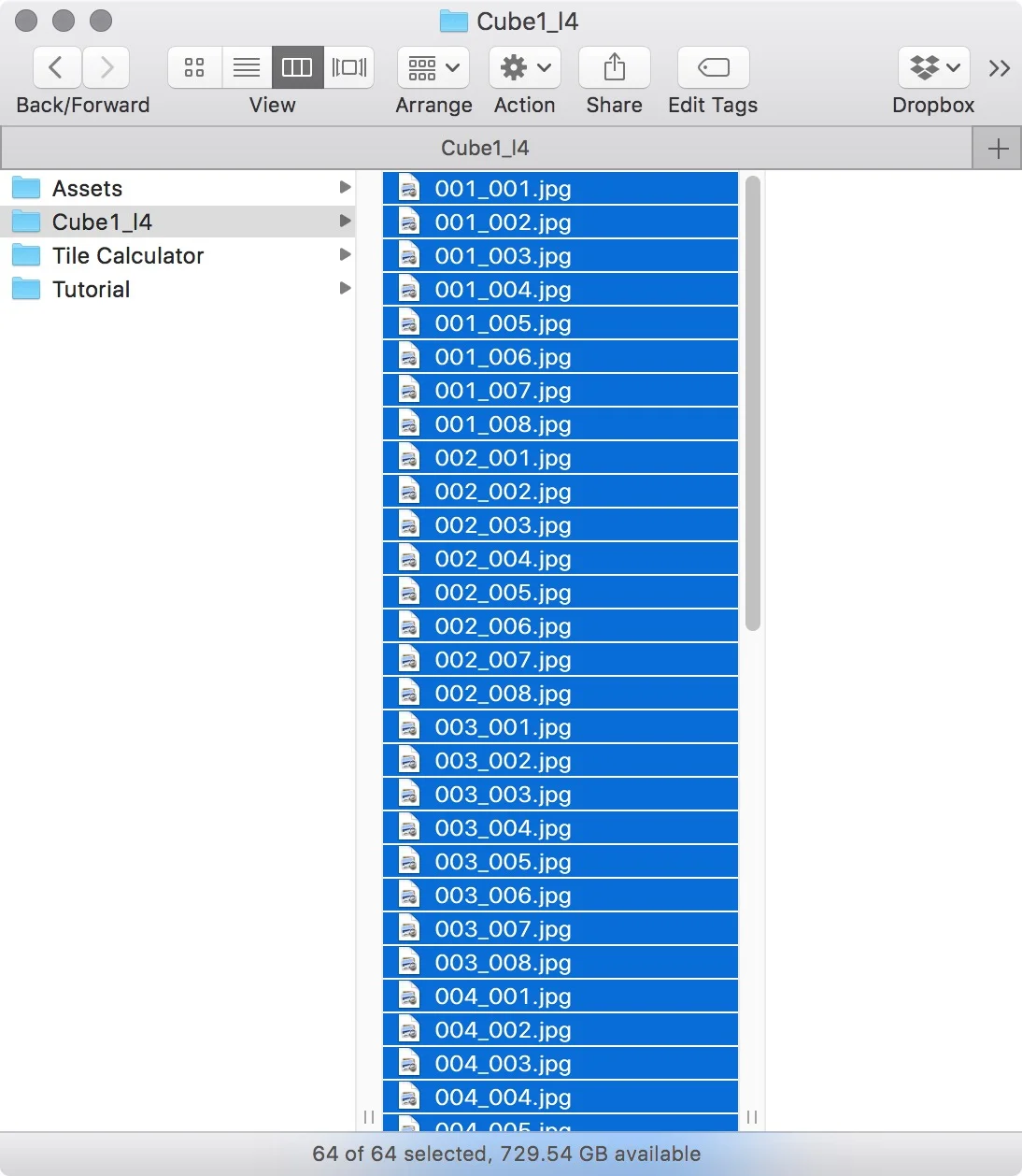 figure #8: Select all files