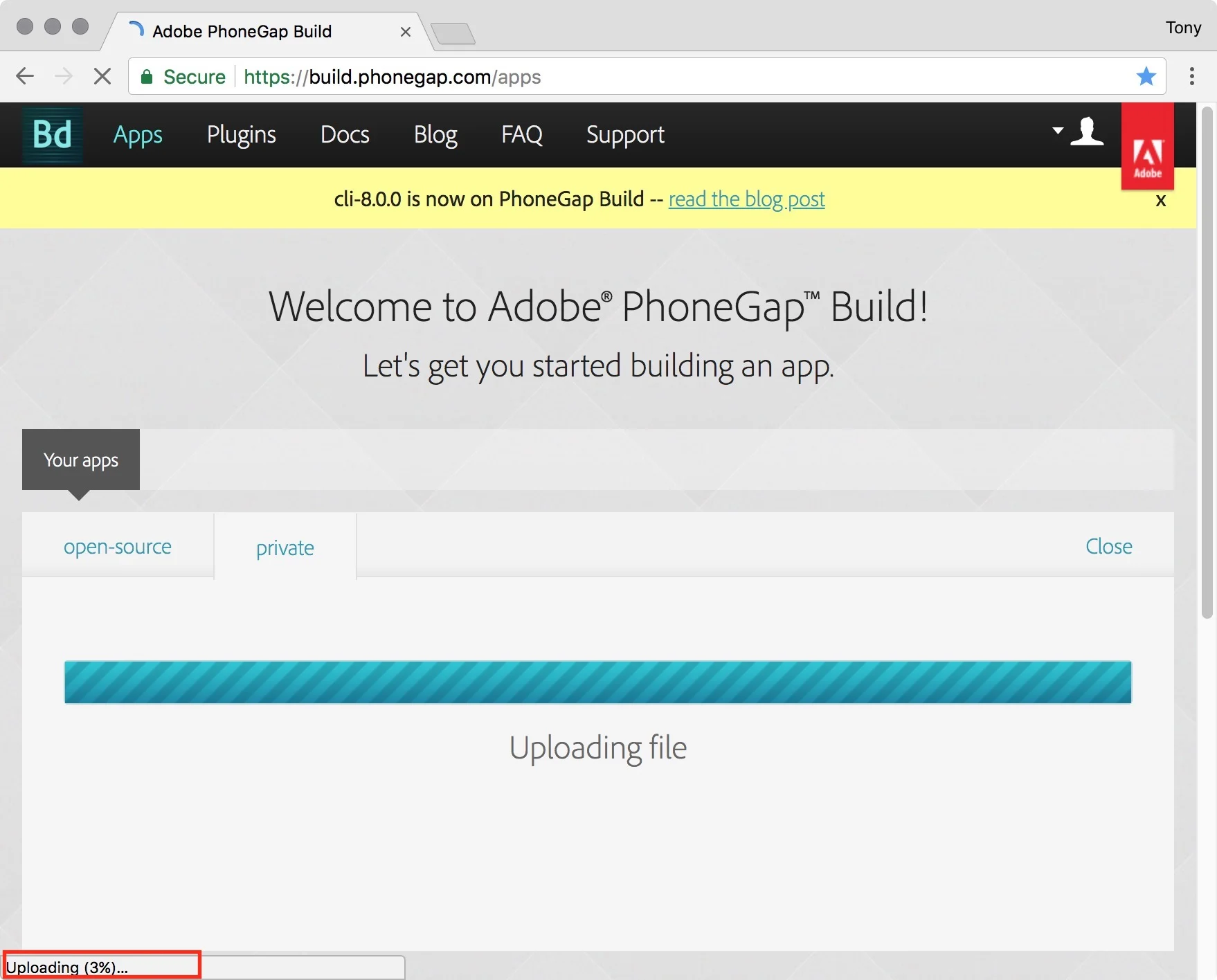 figure #17: Uploading