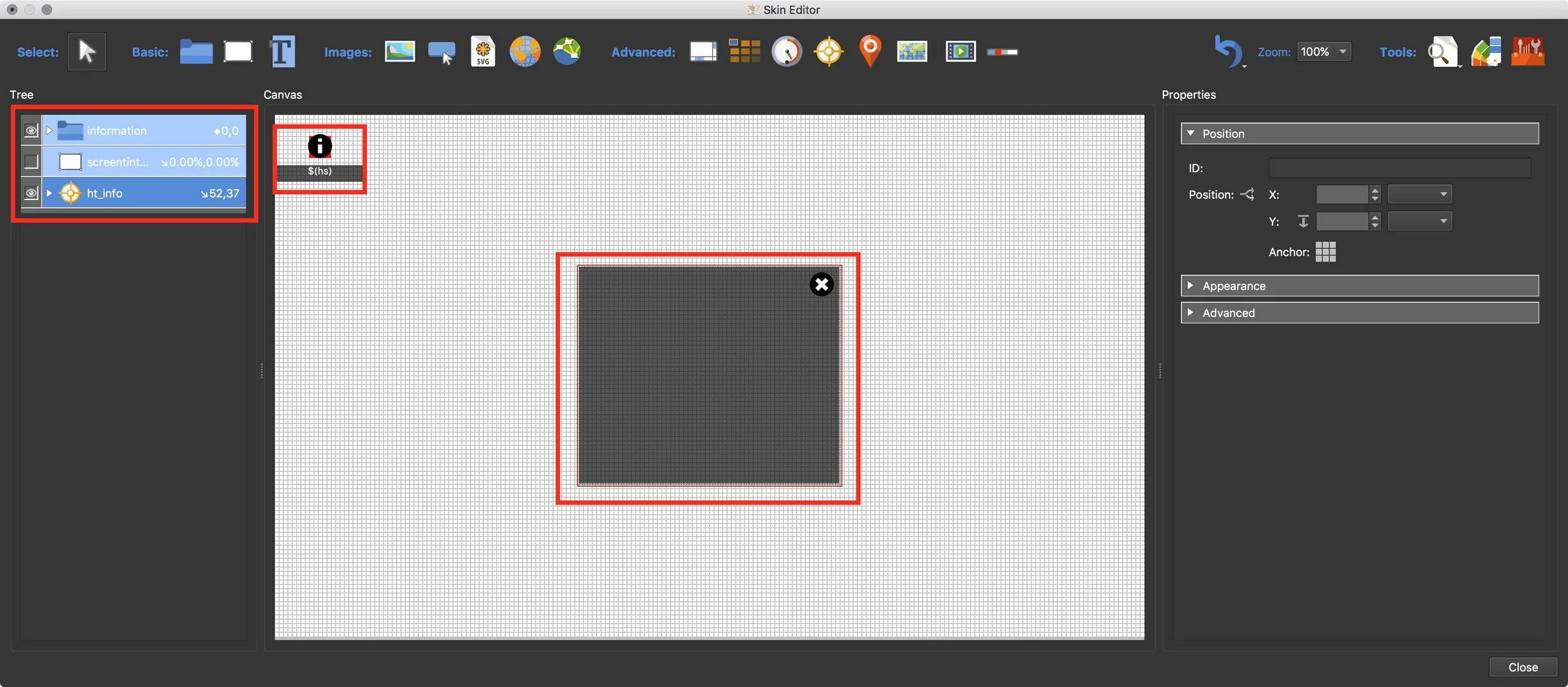 Figure #16: Component added to the skin