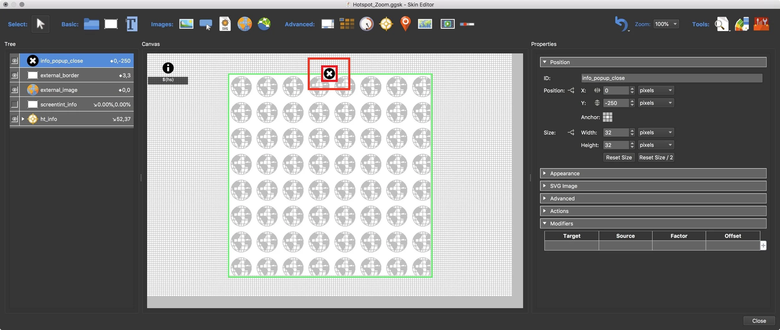 Figure #27: info_popup_close button centered