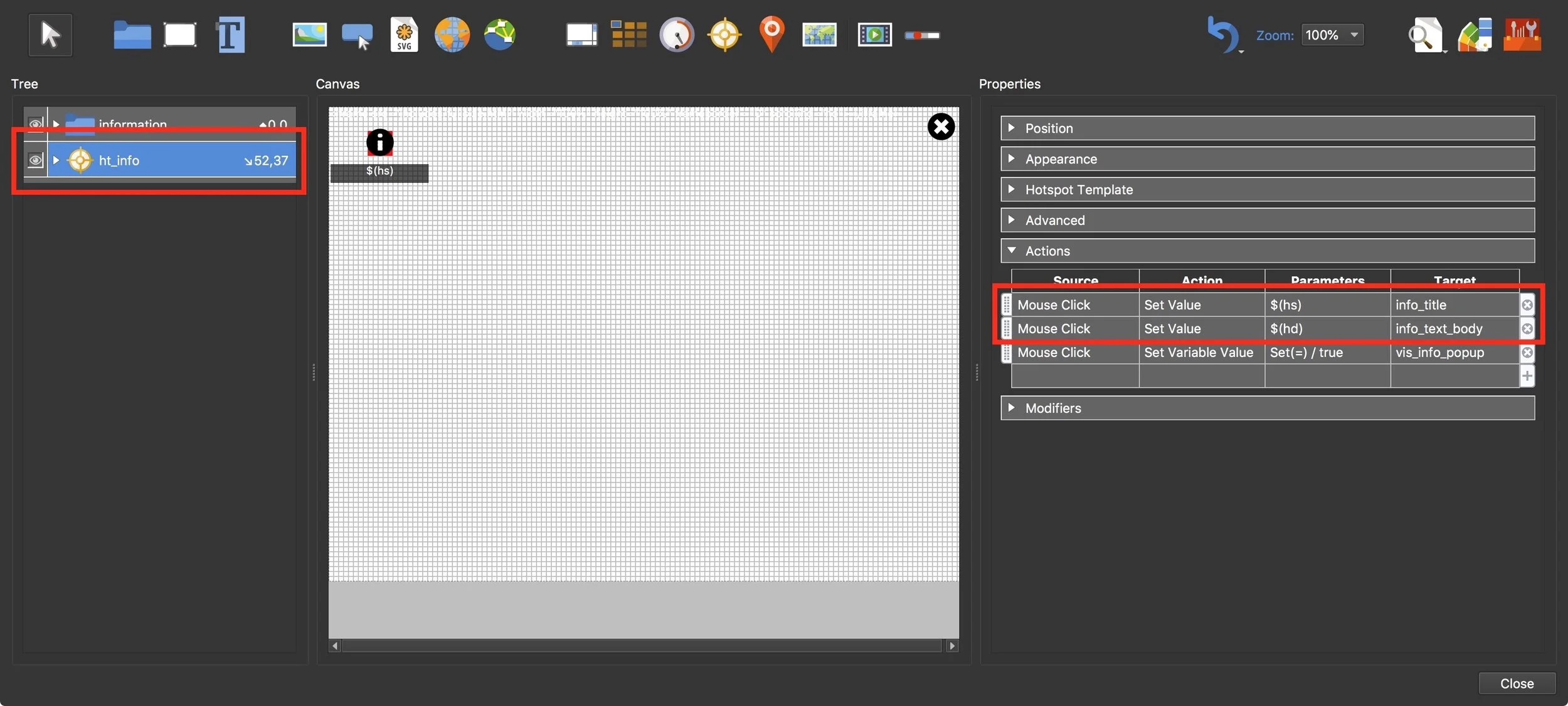 Figure #26: ht_info hotspot actions to be deleted