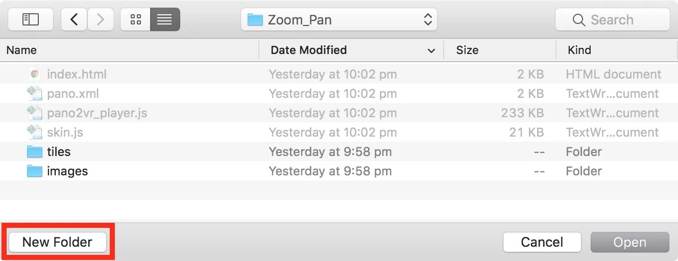 Figure 7: Select 'New Folder'