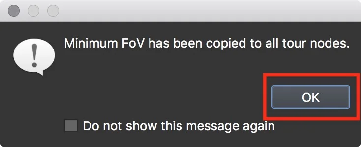Figure #13: Copy confirmation message