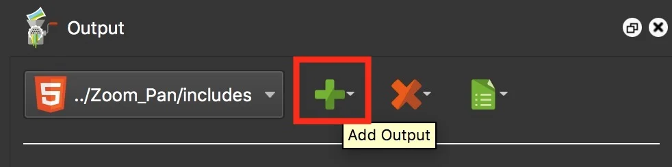 Figure #16: Add Output button