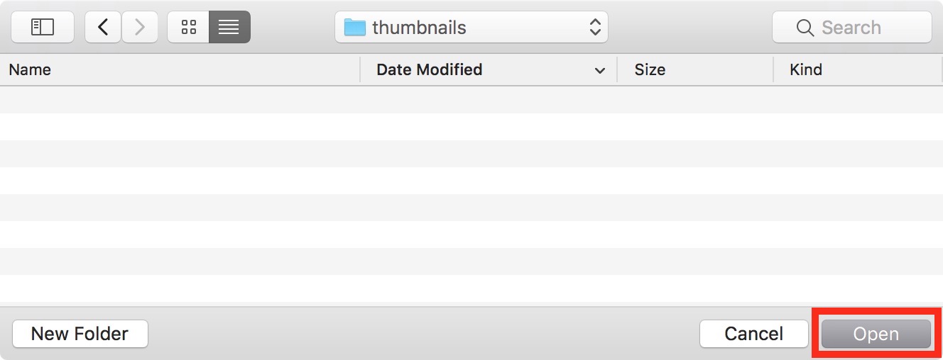 Figure #22: open as the output folder