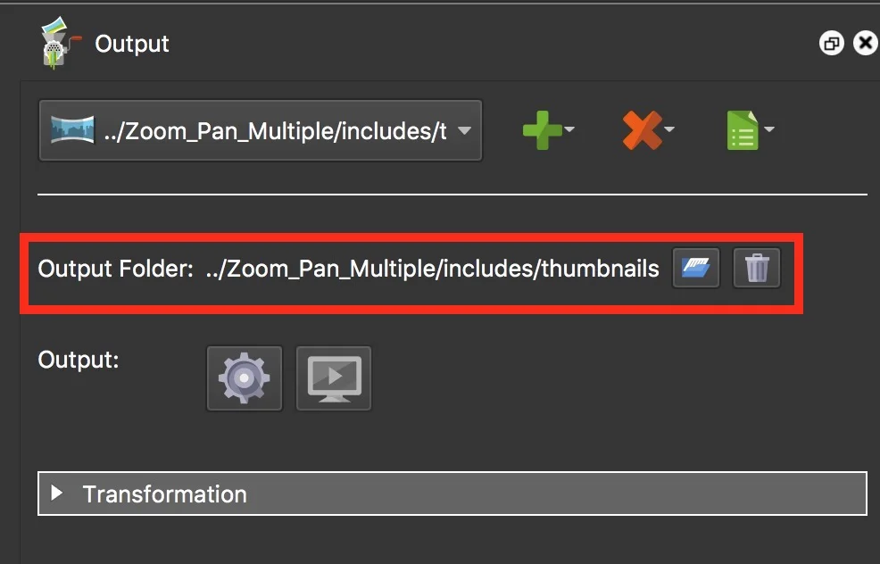 Figure #23: new output folder - thumbnails