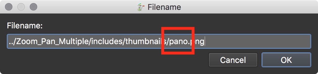 Figure #26: default filename