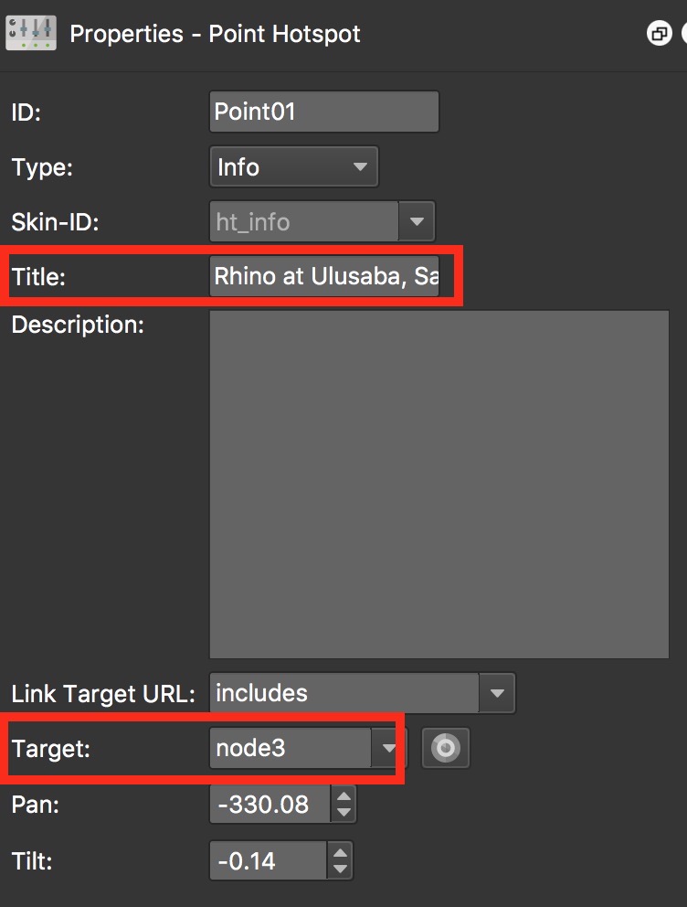 Figure #8: Updated Properties for the Rhino Point Hotspot