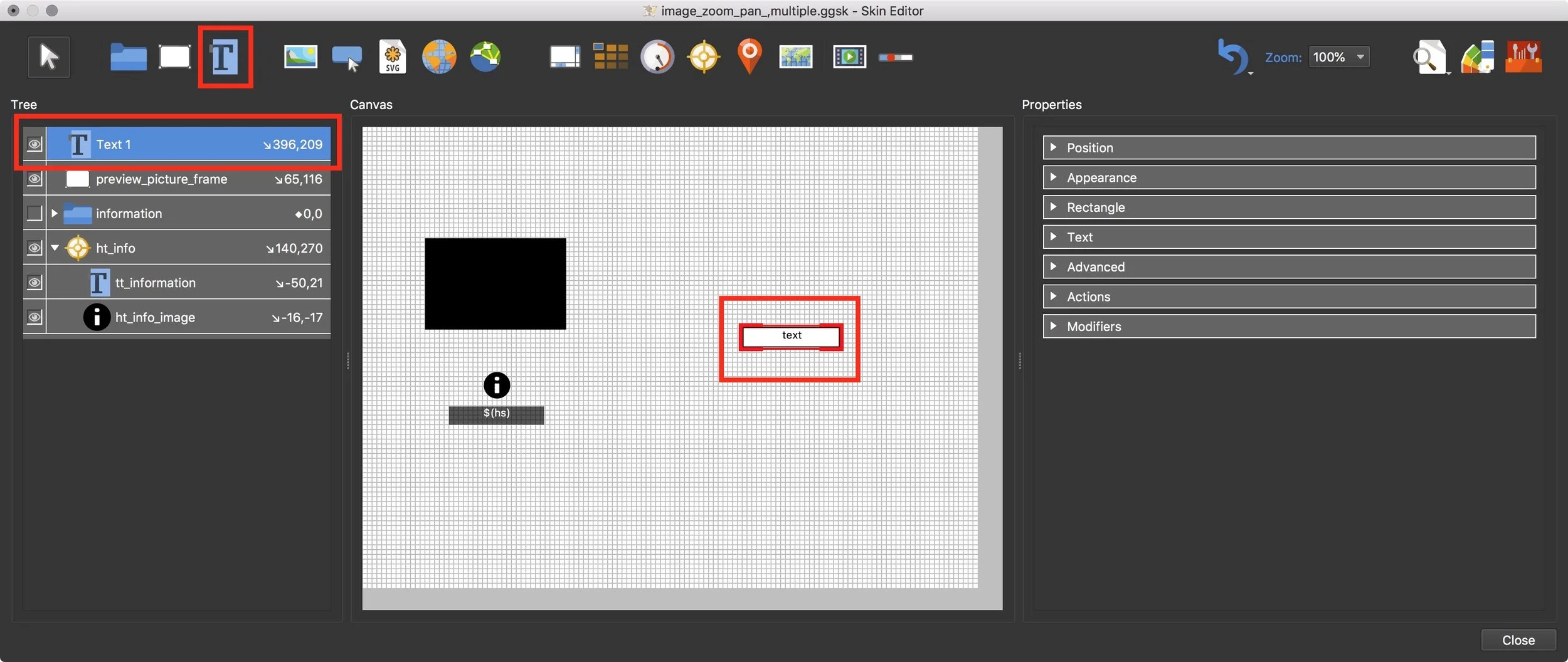 Figure #18: add text field