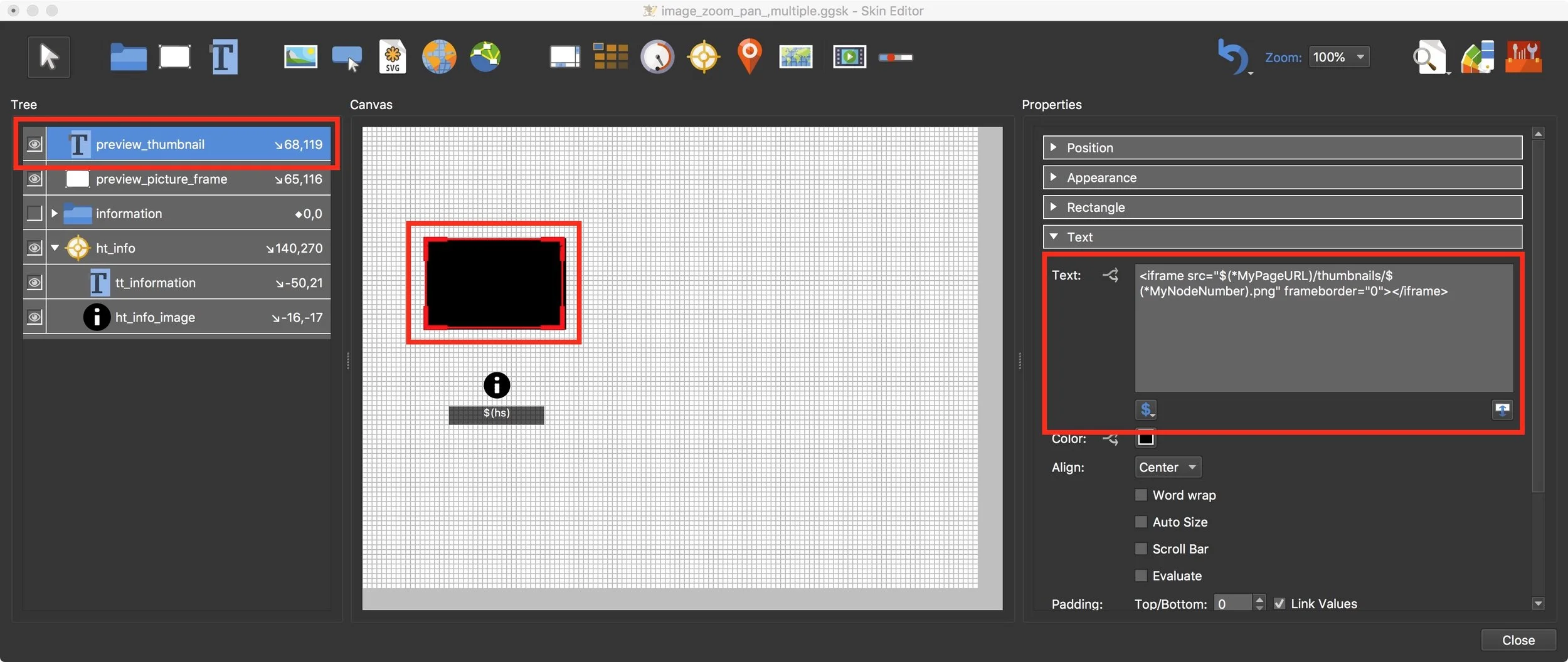 Figure #21: set path to load thumbnail images