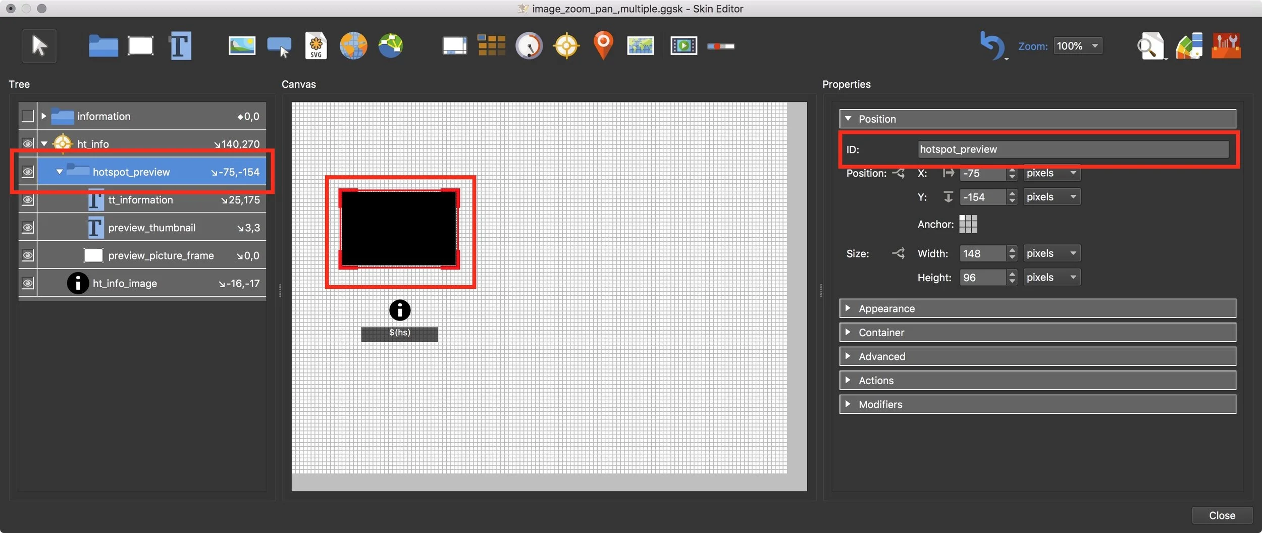Figure #28: hotspot_preview ID settings