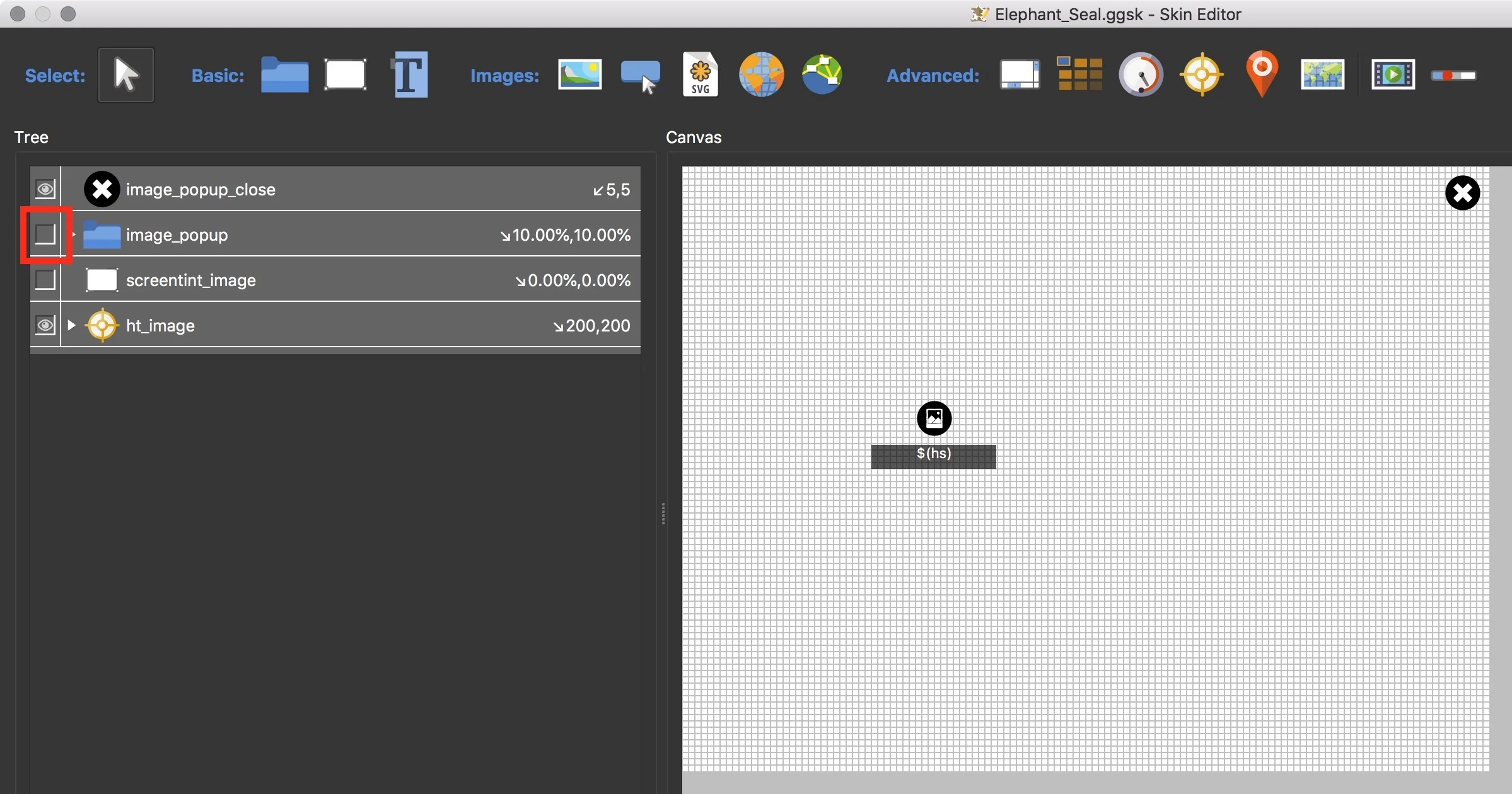 Figure #4: Hide image_popup elements