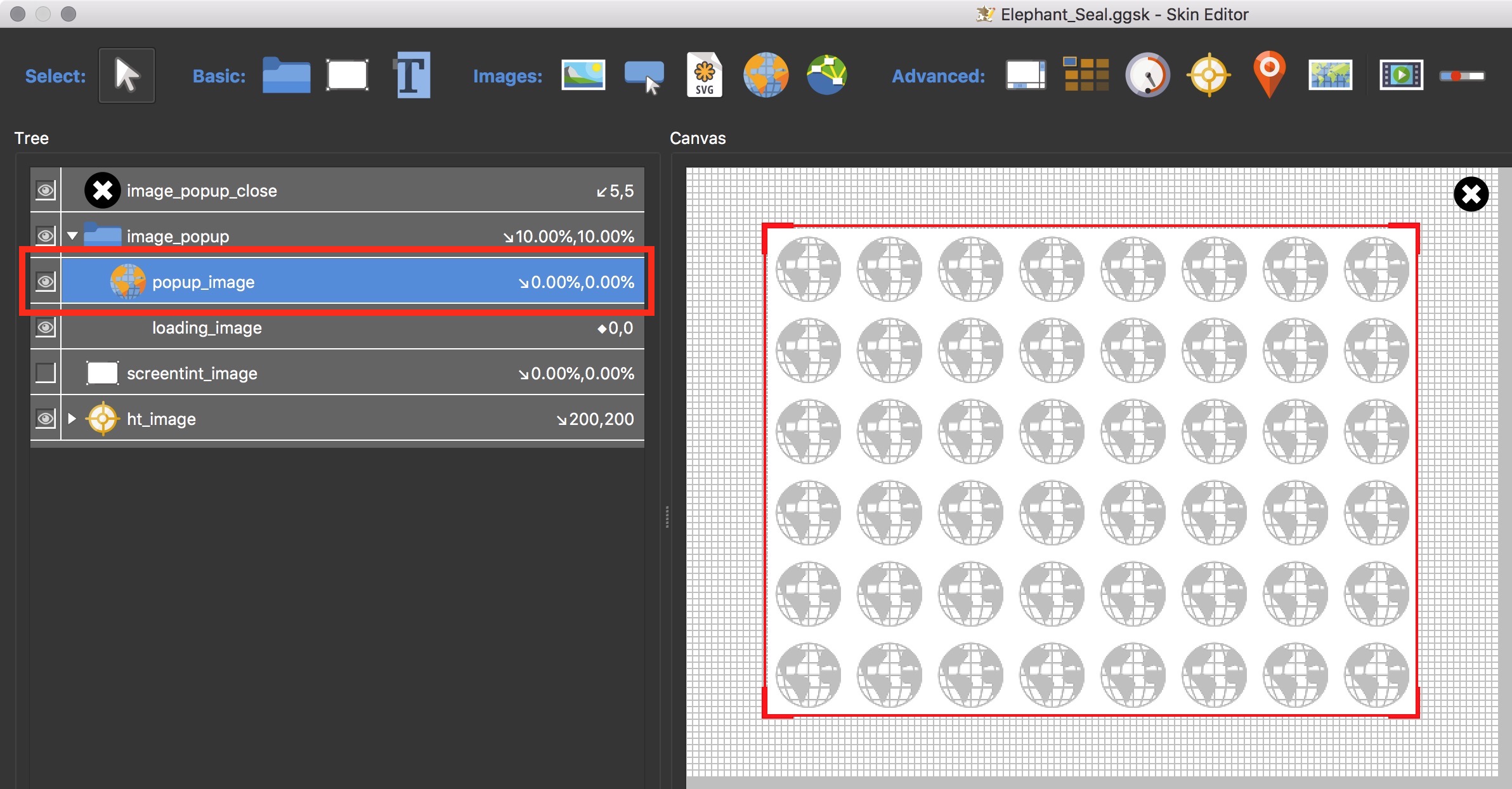 Figure #24: Select the popup_image element