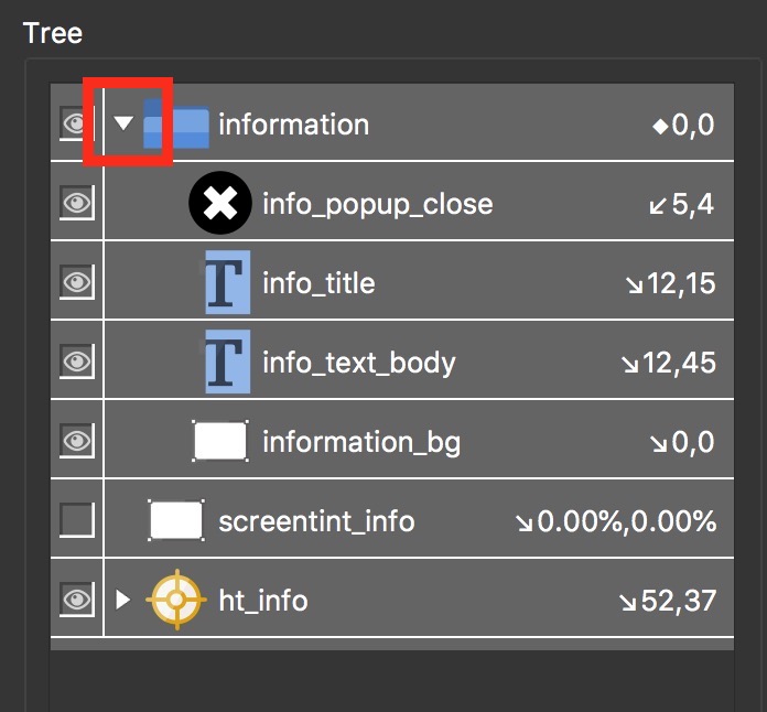 Figure #4: contents of the ‘information’ container