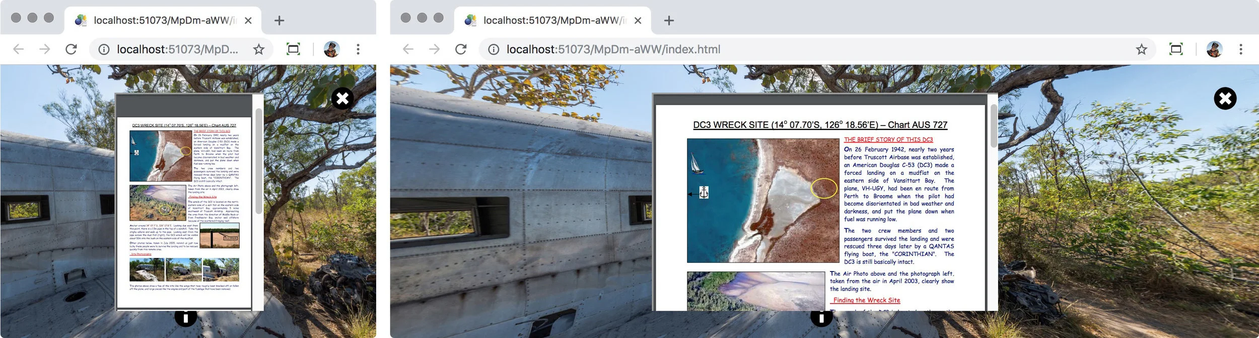 Figure #15: The pdf file now scales to match the horizontal width of the container