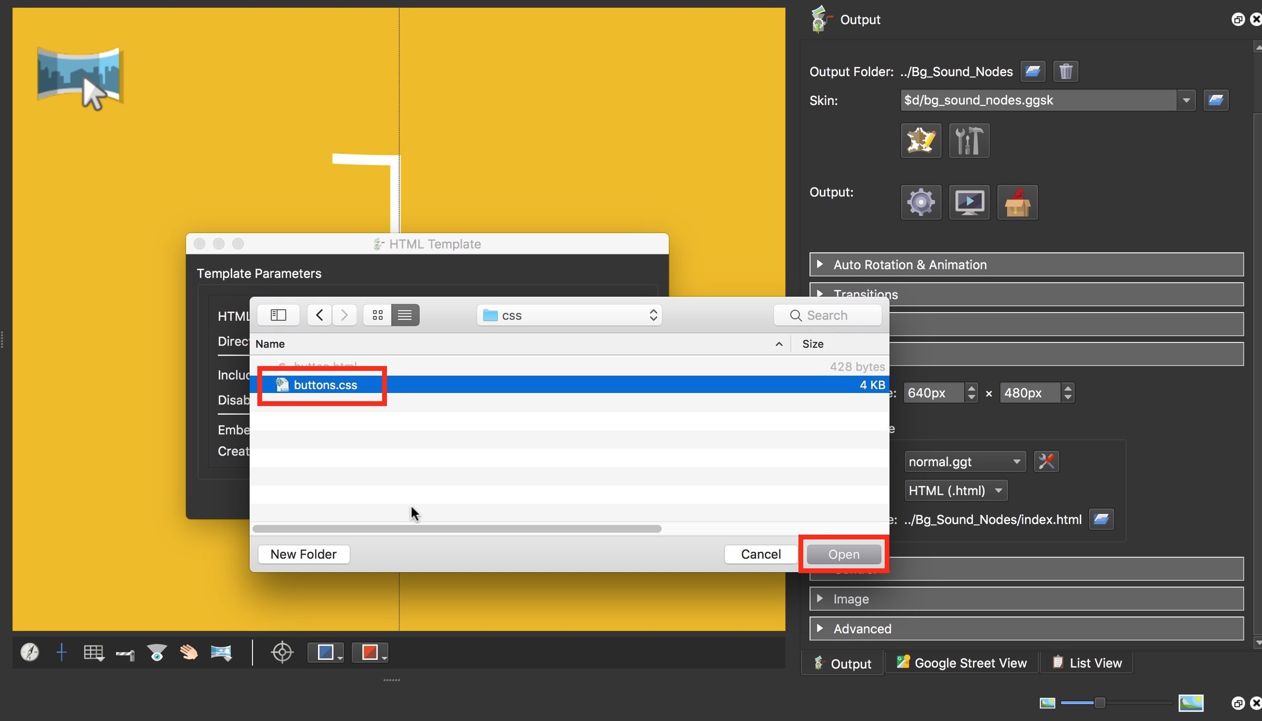 Figure #10: Open buttons.css