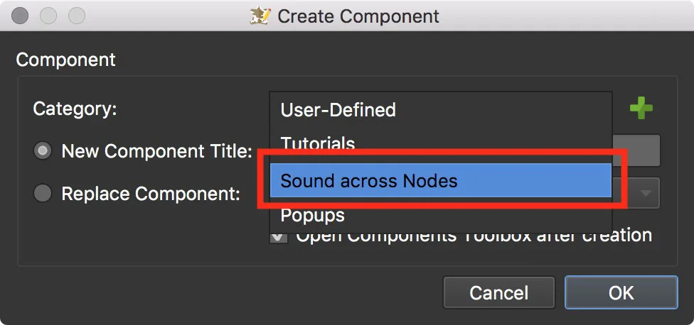 Figure #12: Select category ‘Sound across Nodes’