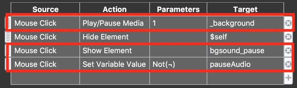 Figure #28: (above) original Actions (below) updated Actions