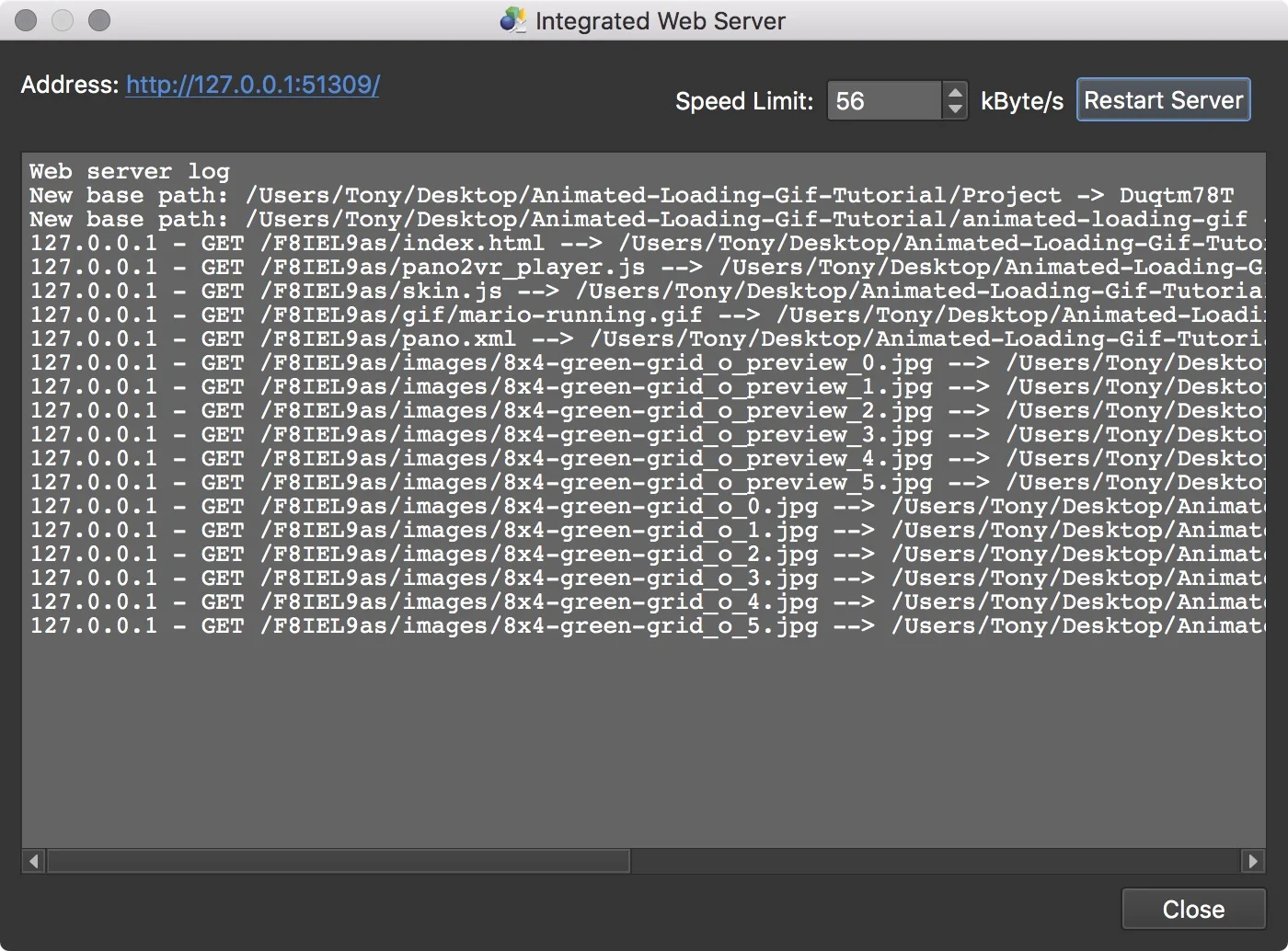 Figure #15: Integrated Web Server