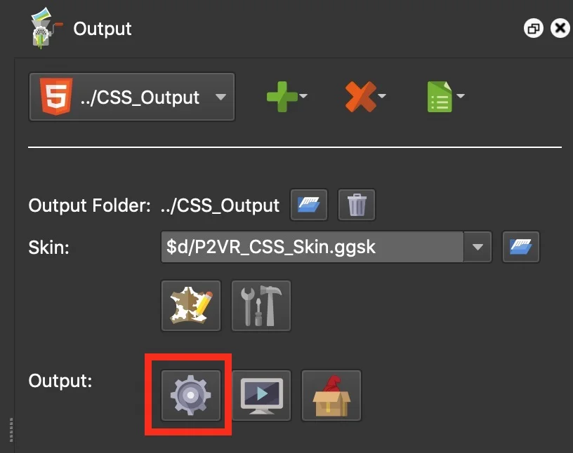 Figure #4: Generate Output button