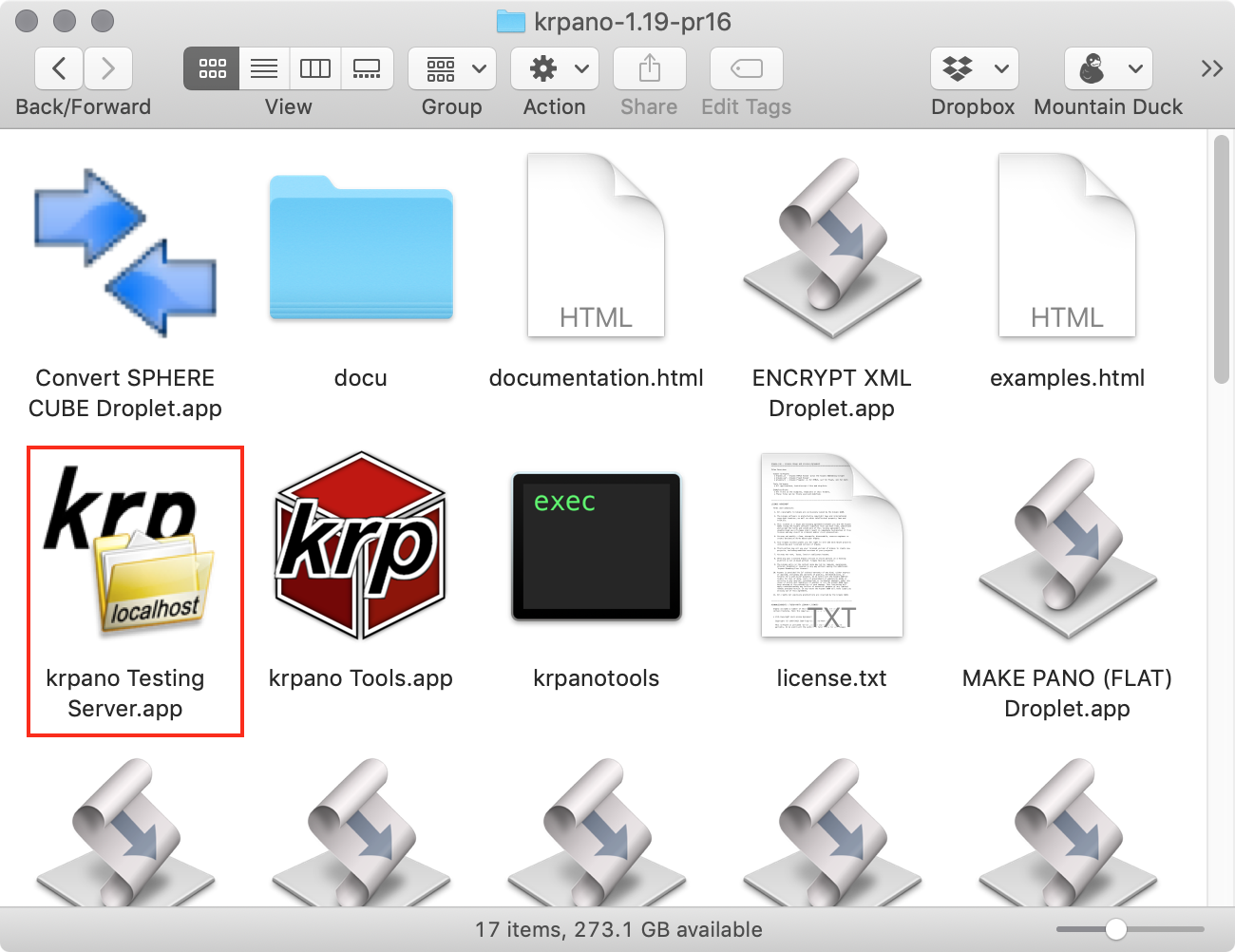 Figure #9: krpano-1.19-pr16 folder