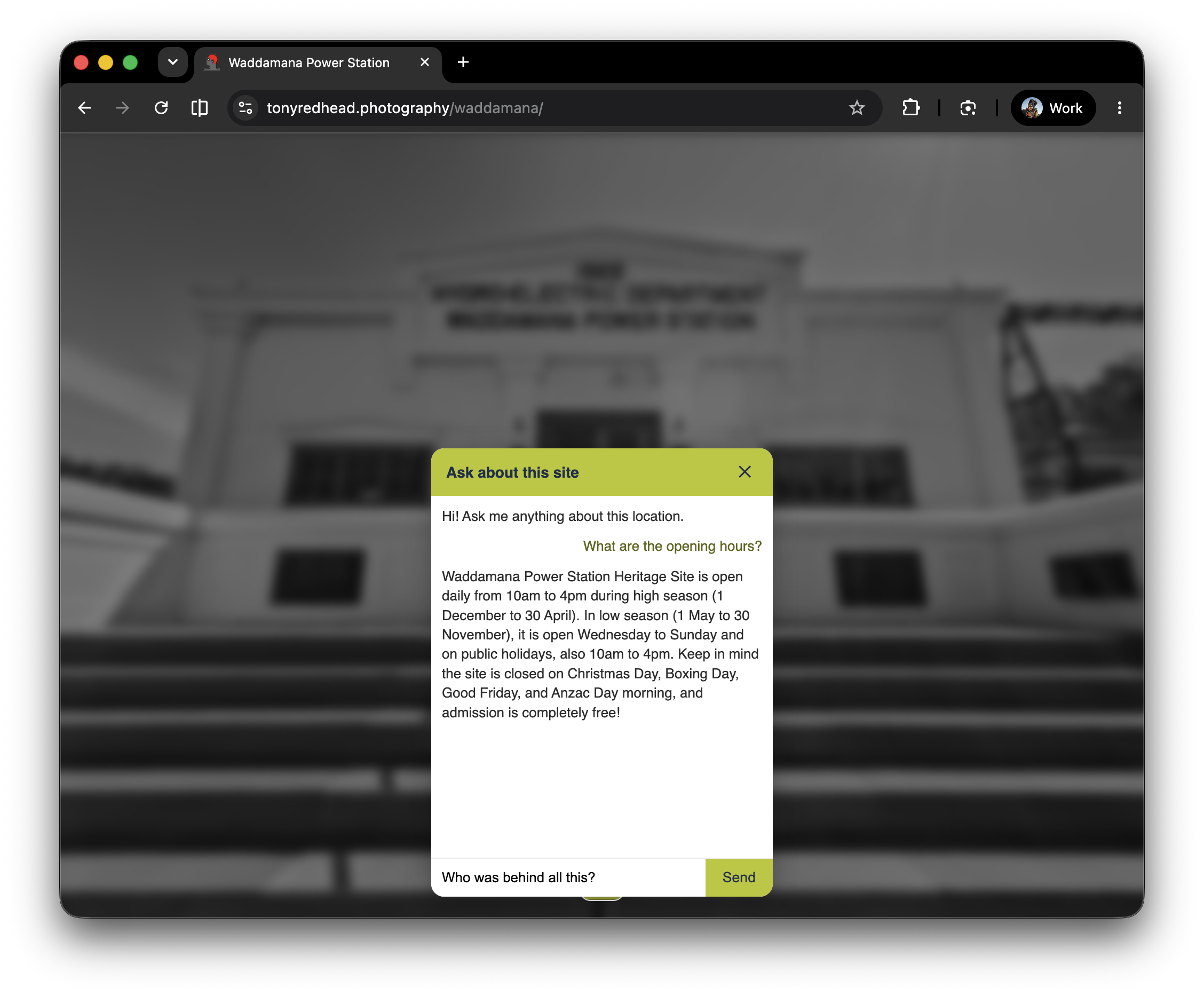 Knowledge-Based AI Assistant in a Pano2VR Tour
