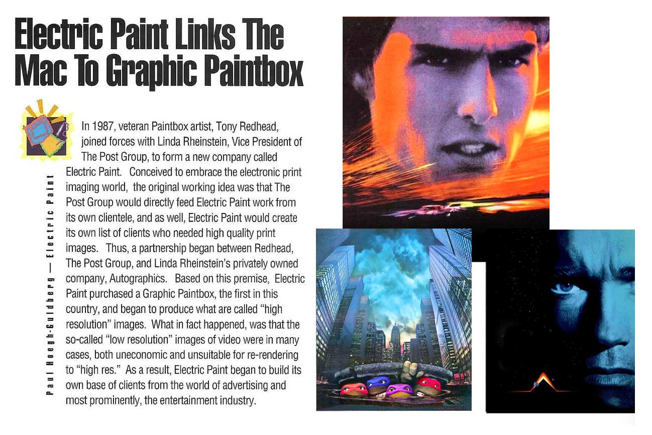Electric Paint Links the Mac to Graphic Paintbox