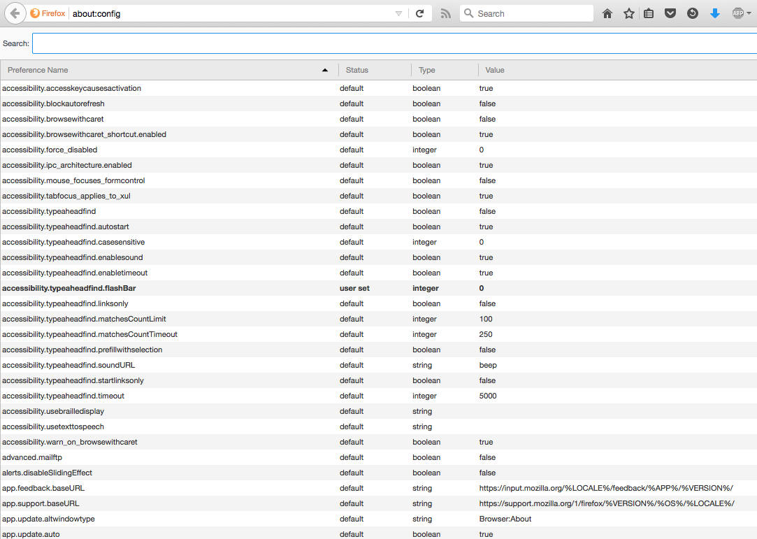 about:config