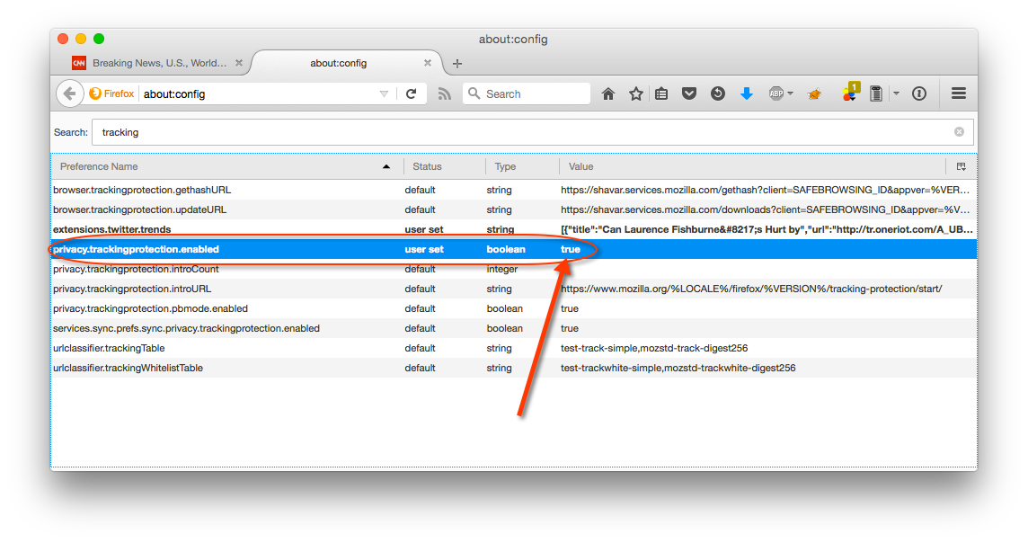 Tracking Protection enabled by default for all websites