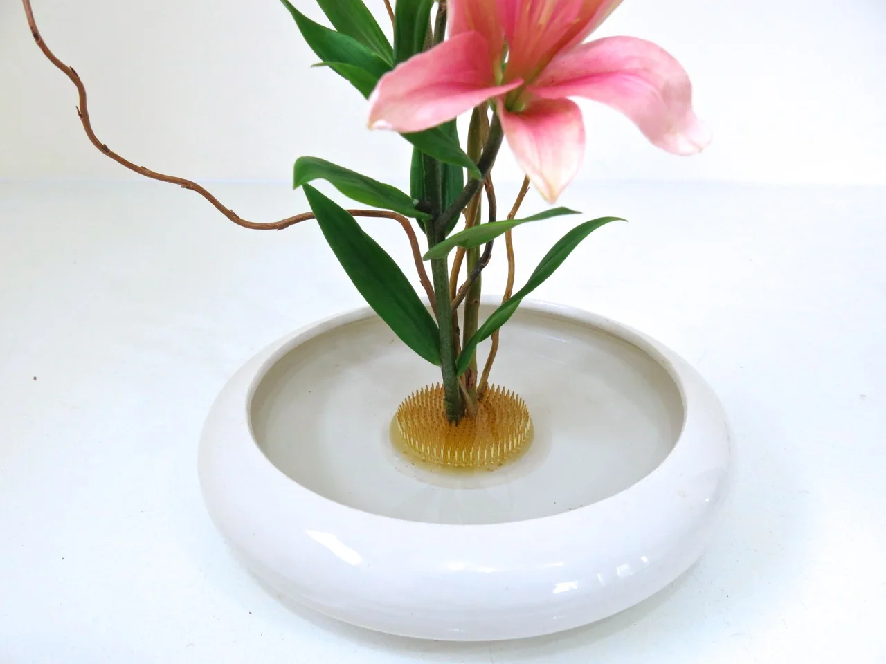 The clear mat disappears in a white container...