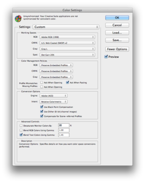 Photoshop Color Settings 1