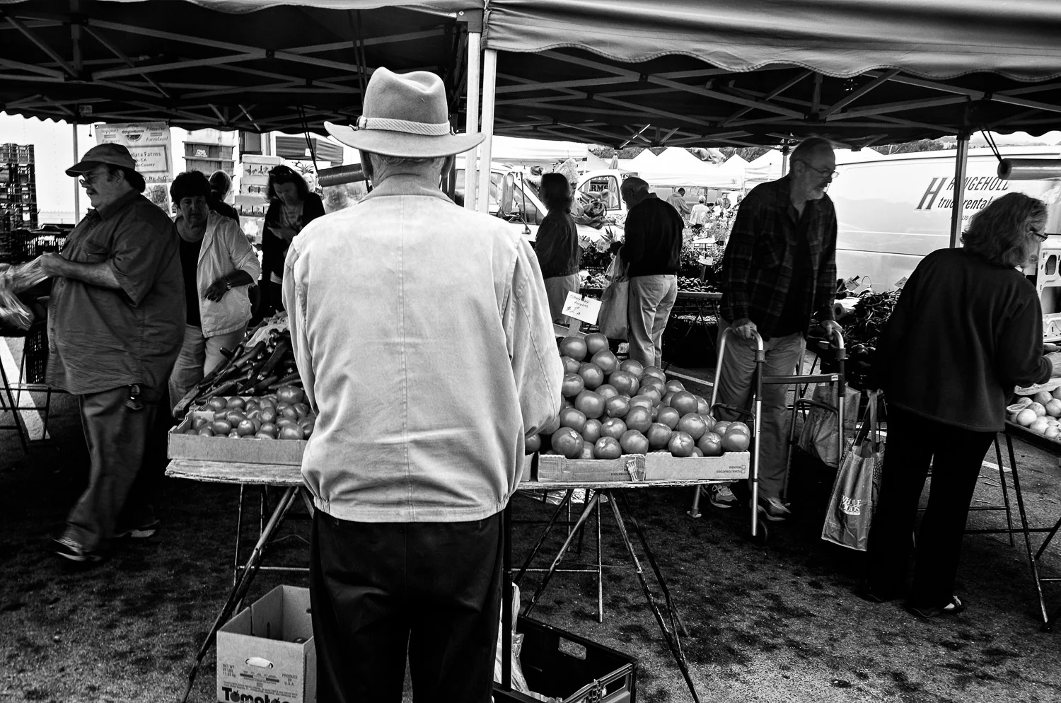 Man in a Fedora, Farmers Market | Mark Lindsay