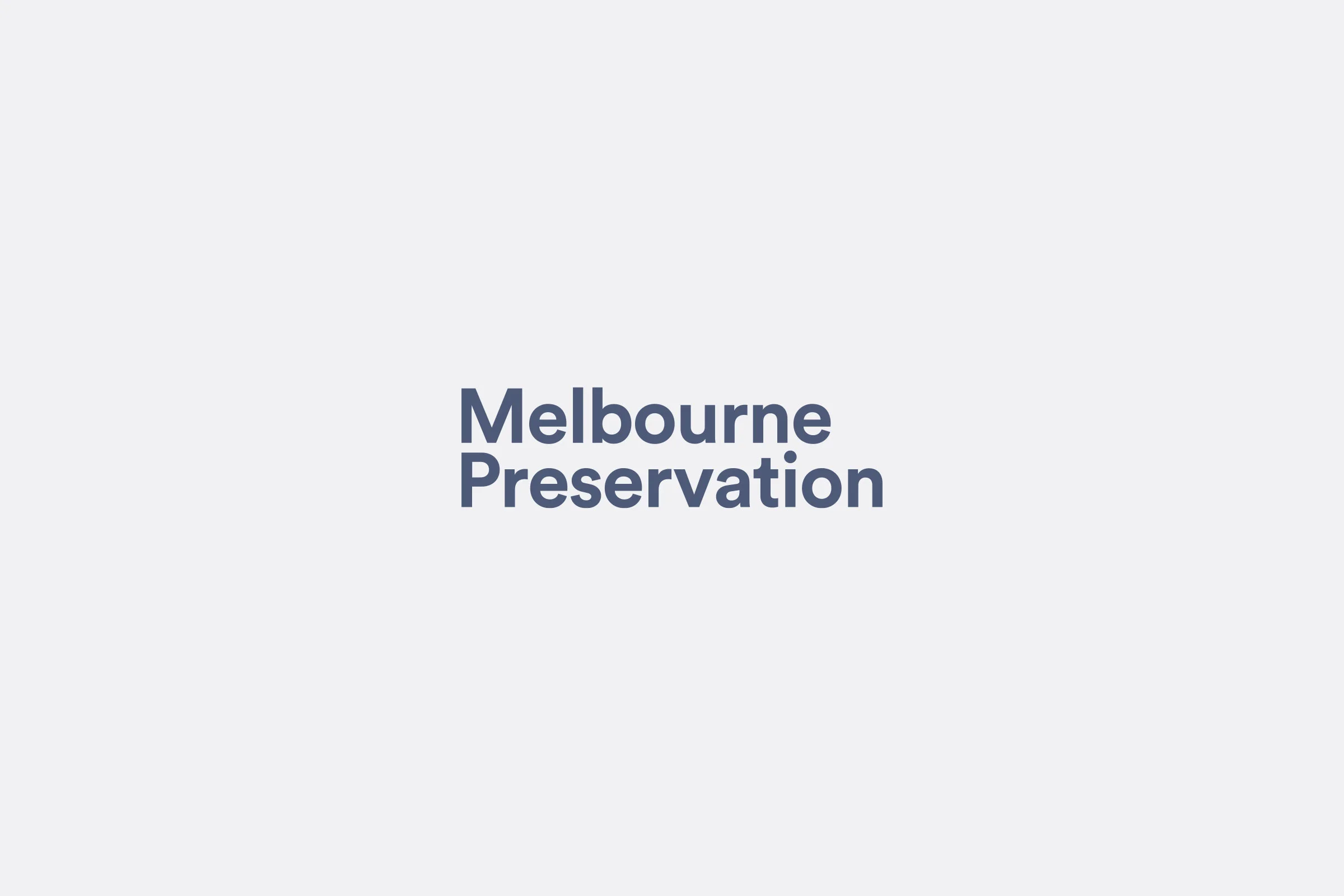 Melbourne Preservation Brand identity
