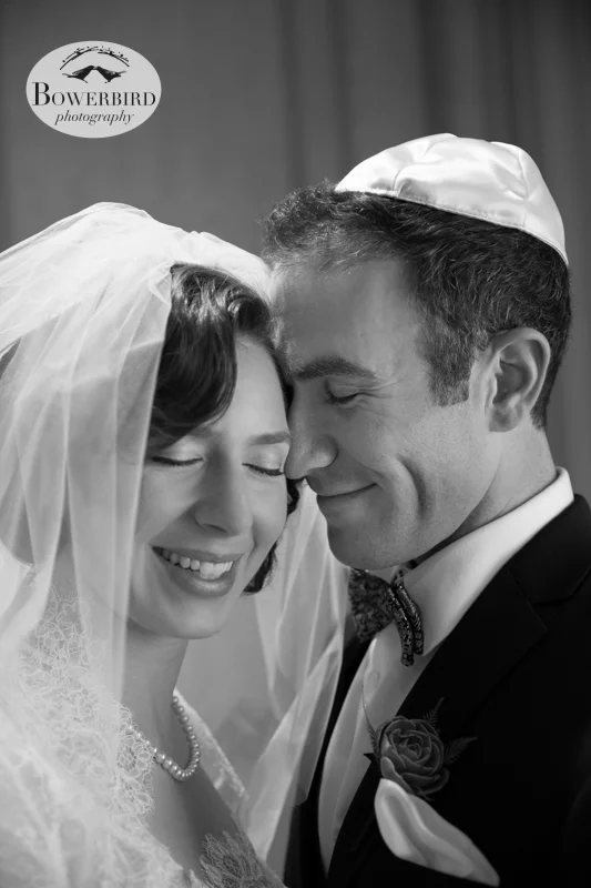 The bride and groom share a quiet moment together to celebrate just getting married! © Bowerbird Photography 2013; Mark Hopkins Hotel, San 