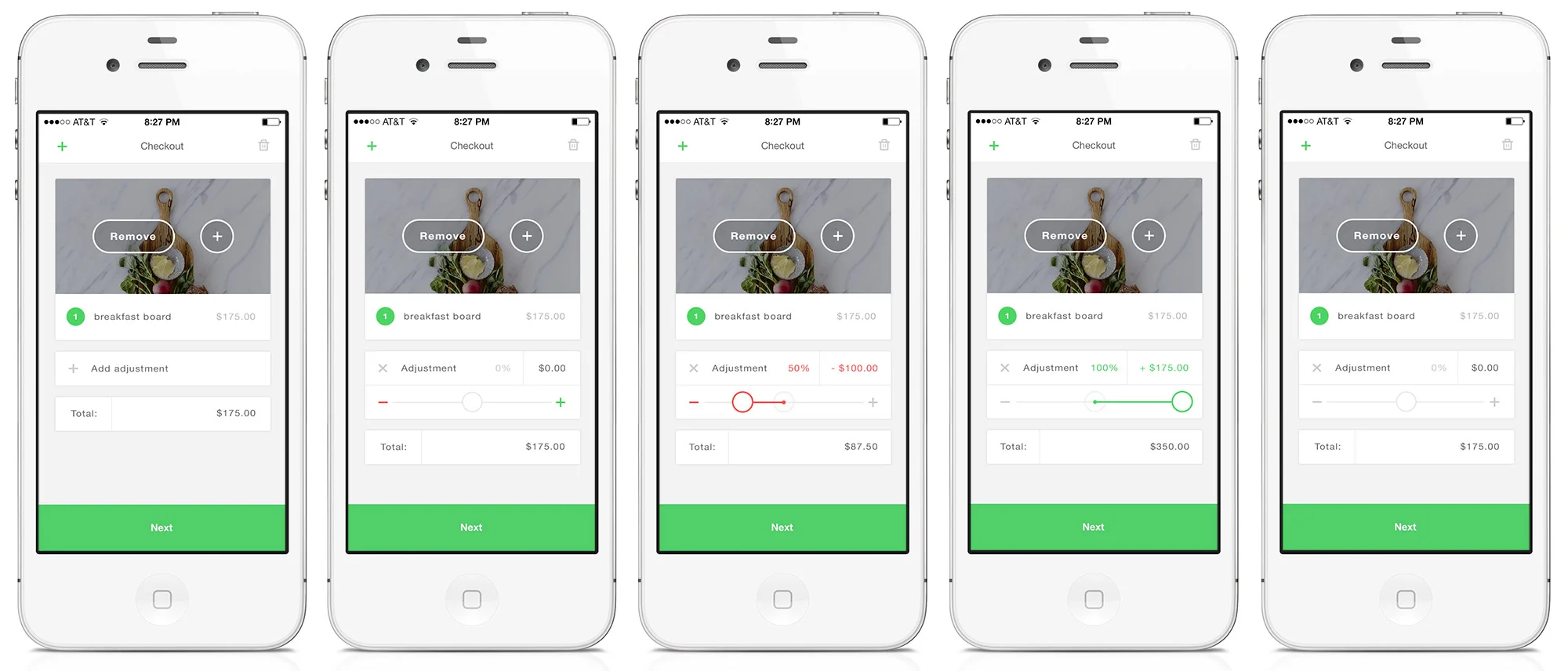 We called this feature the adjustment slider when it could both add to as well as subtract money from the order.