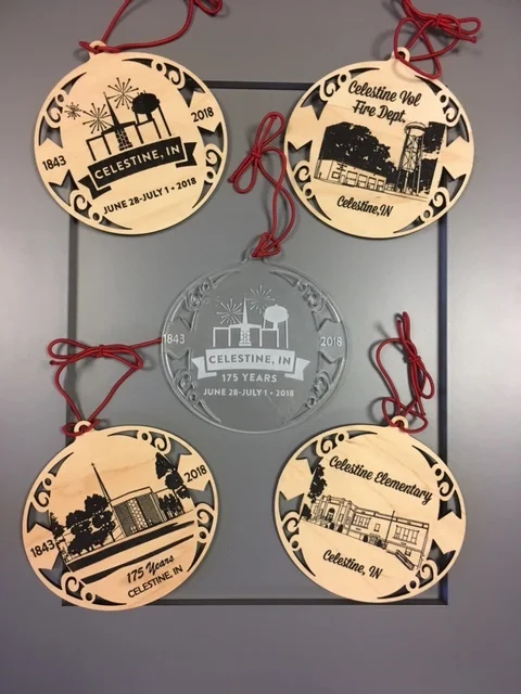 Ornaments (Acrylic, Logo, School, Firehouse styles) - $6 each or 4 for $20